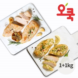 [오쿡] 프리미엄 마늘 고추 닭가슴살 혼합 1+1kg